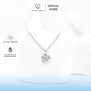 Dây Chuyền Bạc Blue Peach Cỏ 4 Lá V1 DC6280