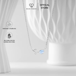 Alternative view of Dây Chuyền Bạc Blue Peach DC Hoa Tulip VN - Moonstone DC807 - DC841 - DC898